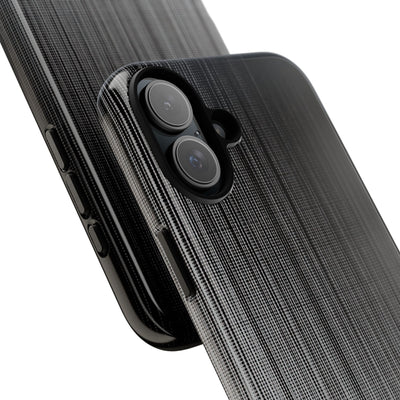 Grey Tough Phone Case for iPhone - Static Vertical Dither