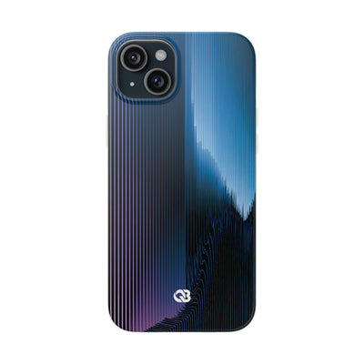 Blue Lite Phone Case for iPhone - Indigo Distortion Wave