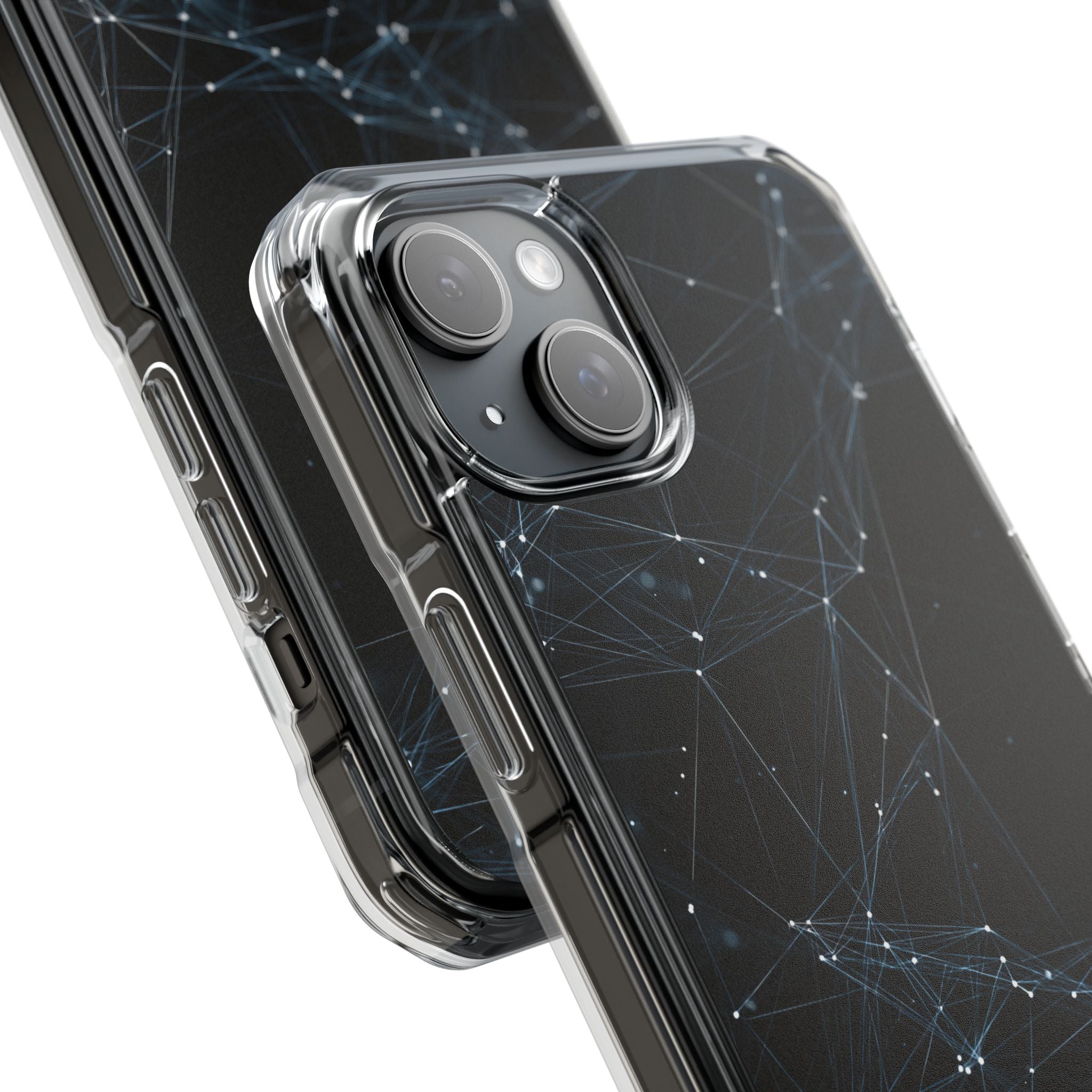 Black Impact MagSafe Phone Case for iPhone - Arctic Neural Mesh