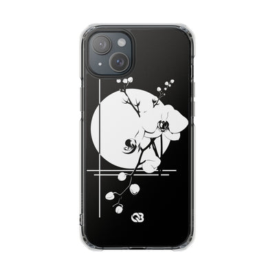 Nocturne Orchid Bloom · Clear Impact Magnetic Phone Case for iPhone ·  Black