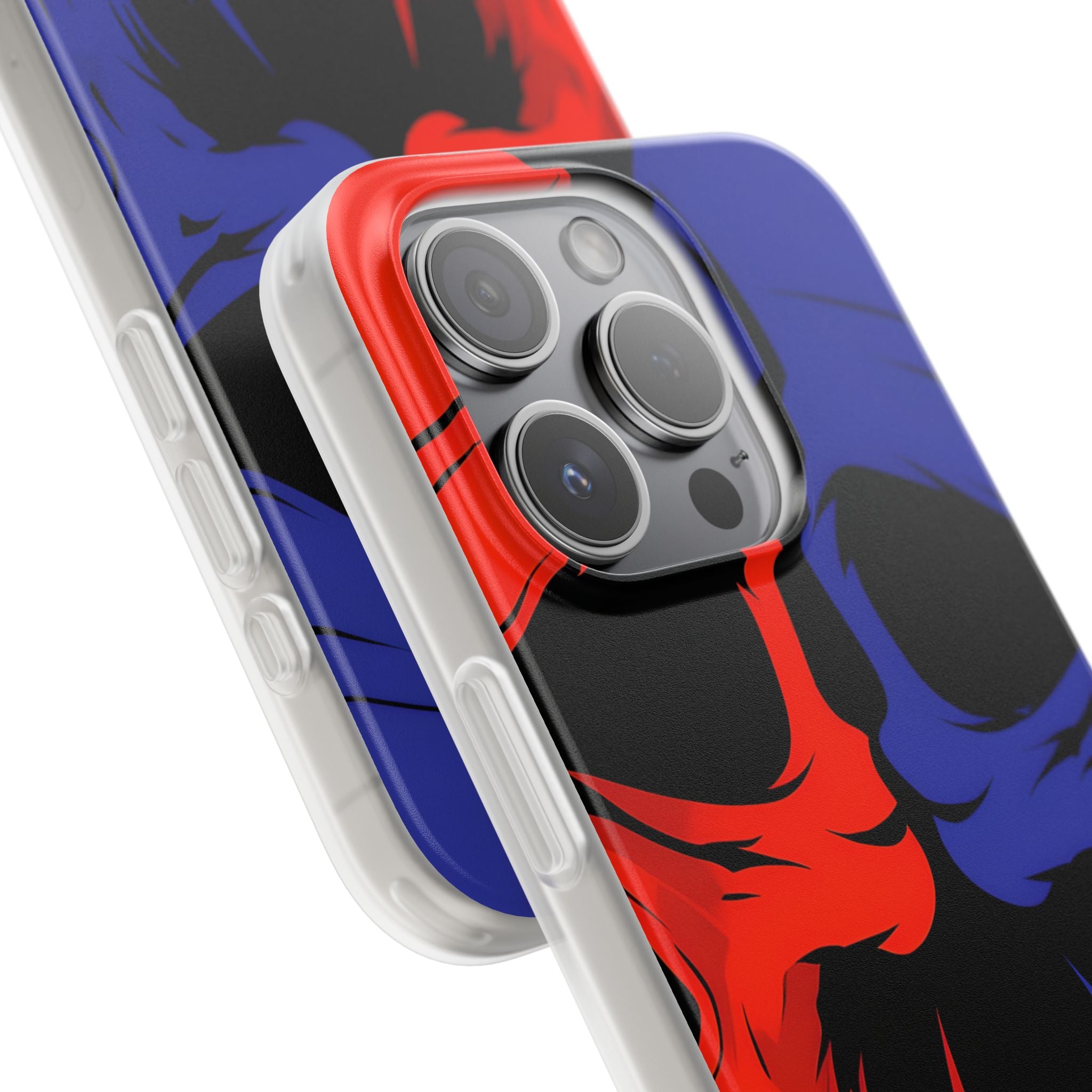 Crimson Cobalt Skulls · Soft Phone Case for iPhone