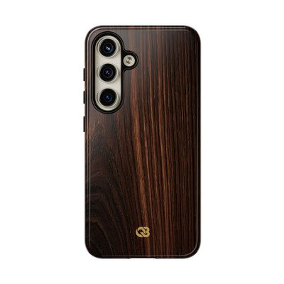 Brown Tough Phone Case for Samsung - Burnished Mahogany Grain