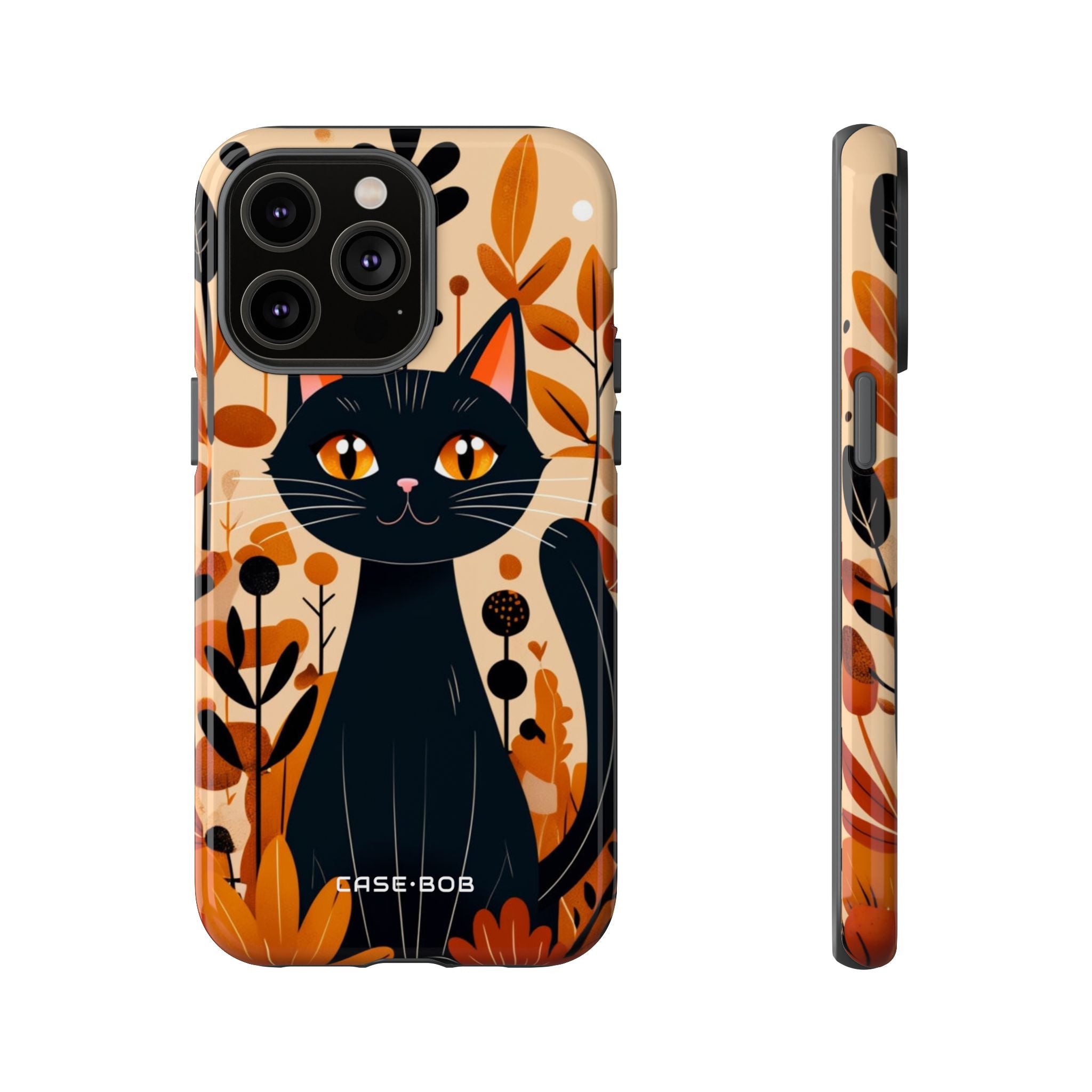 Musta Kissa Hehku iPhone 14 Pro Max - Kova suojakotelo