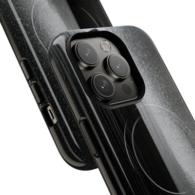 Black Tough 2.0 Magsafe Phone Case for iPhone - Brutalist Pixel Monolith