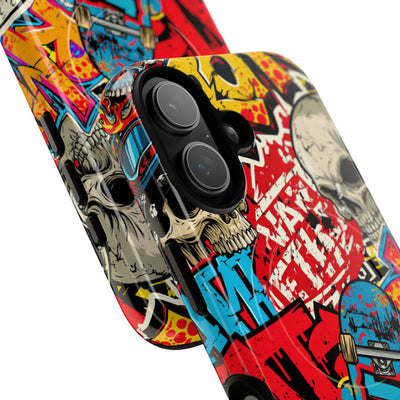 Skate Skull Riot · Tough 2.0 Magnetic Phone Case for iPhone · Red