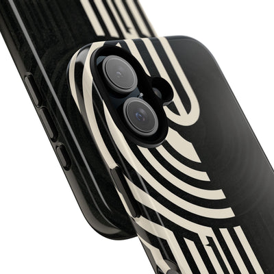 Beige Tough Phone Case for iPhone - Monolith Ivory Signal