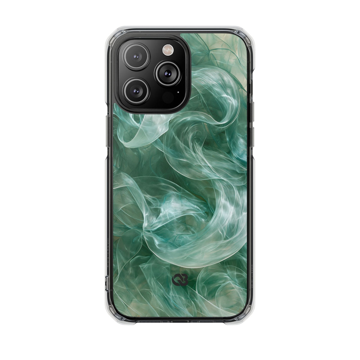 Translucent Aqua Flow · Clear Impact Magnetic Phone Case for iPhone · Teal