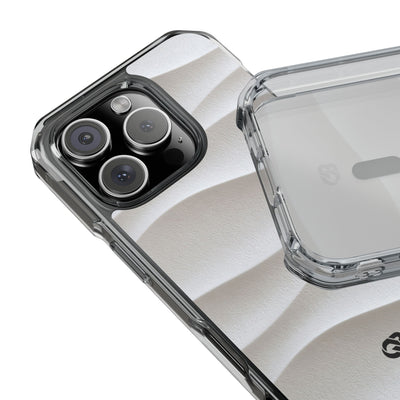Sculpted Dune Relief · Clear Impact Magnetic Phone Case for iPhone ·  White