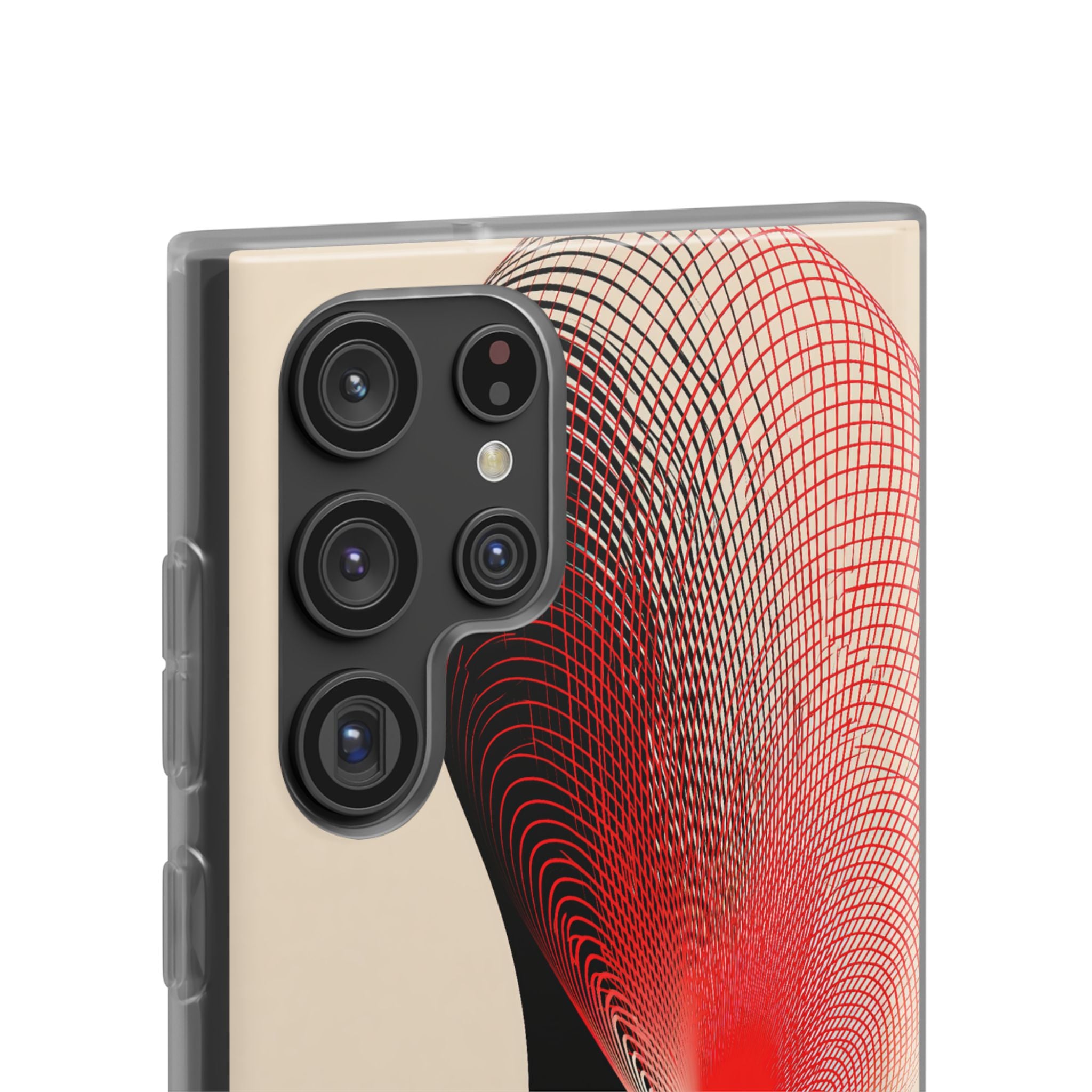 Red Lite Phone Case for Samsung - Crimson Grid Vortex