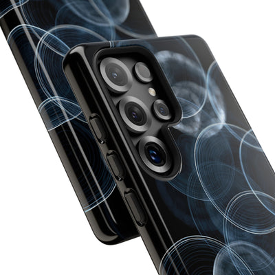 Blue Tough Phone Case for Samsung - Cyan Pulse Ripple