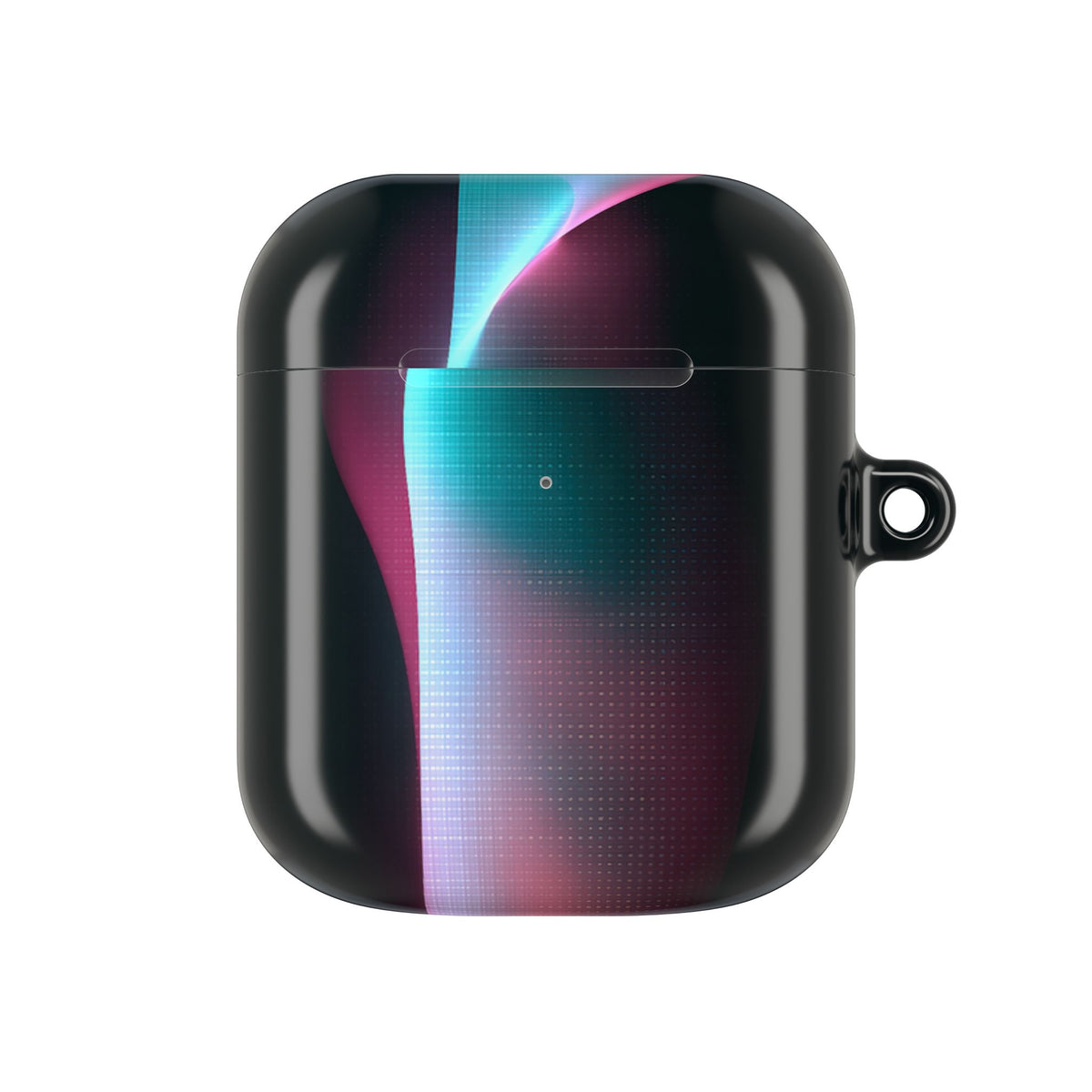 Neon Pixel Flow · Hard Case for AirPods & AirPods Pro · Black