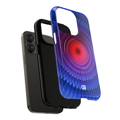 Radial Spectrum Bloom · Tough 2.0 Magnetic Phone Case for iPhone · Blue