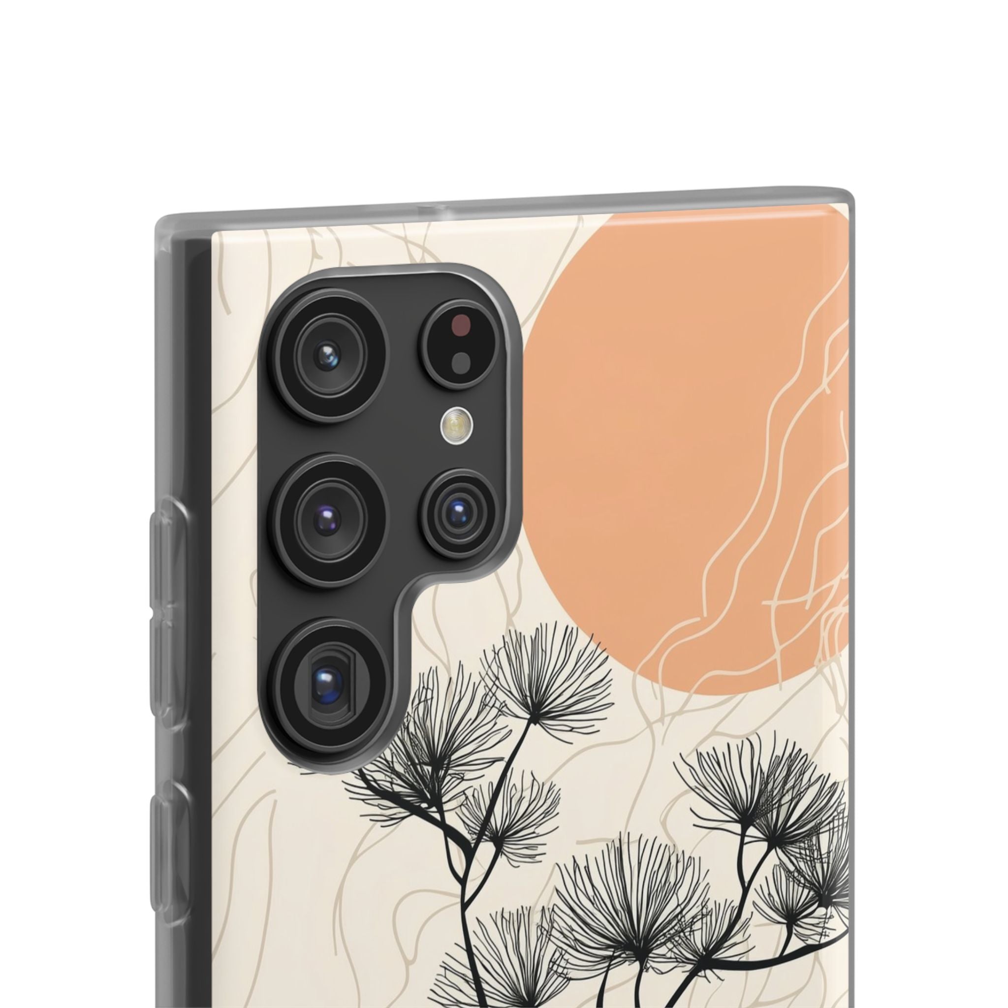 Spiky Tree Sunset Samsung S22 Ultra Case - Soft
