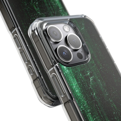 Emerald Void · Clear Impact Magnetic Phone Case for iPhone ·  Green