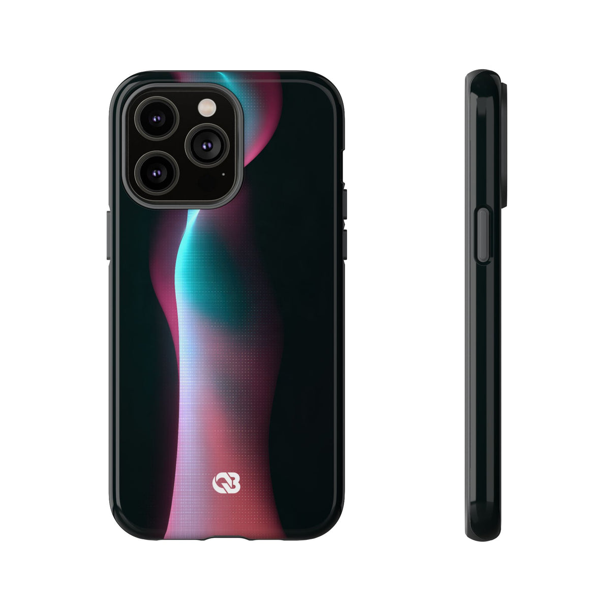 Neon Pixel Flow · Tough Phone Case for iPhone · Black