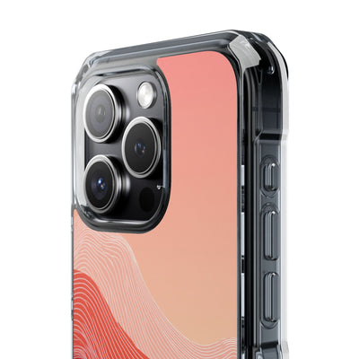 Red Impact MagSafe Phone Case for iPhone - Crimson Ridge Contour