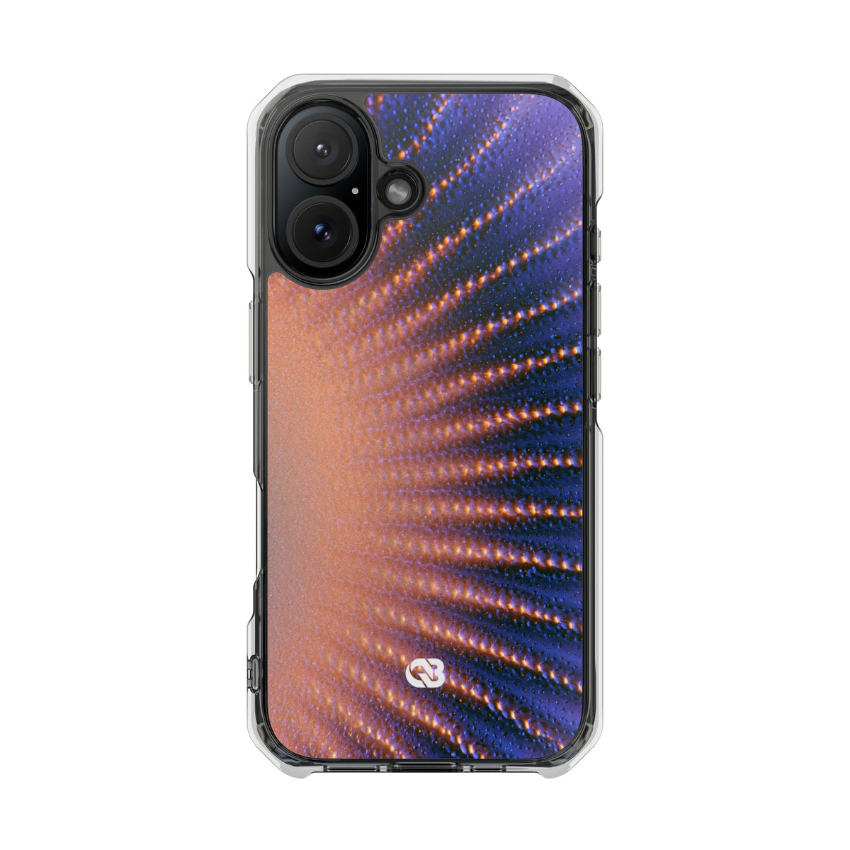 Luminous Aura Burst · Clear Impact Magnetic Phone Case for iPhone · Blue