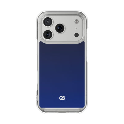 Midnight Cobalt Gradient · Clear Impact Magnetic Phone Case for iPhone · Blue