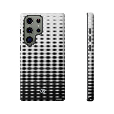 Black Tough Phone Case for Samsung - Obsidian Halftone Flux
