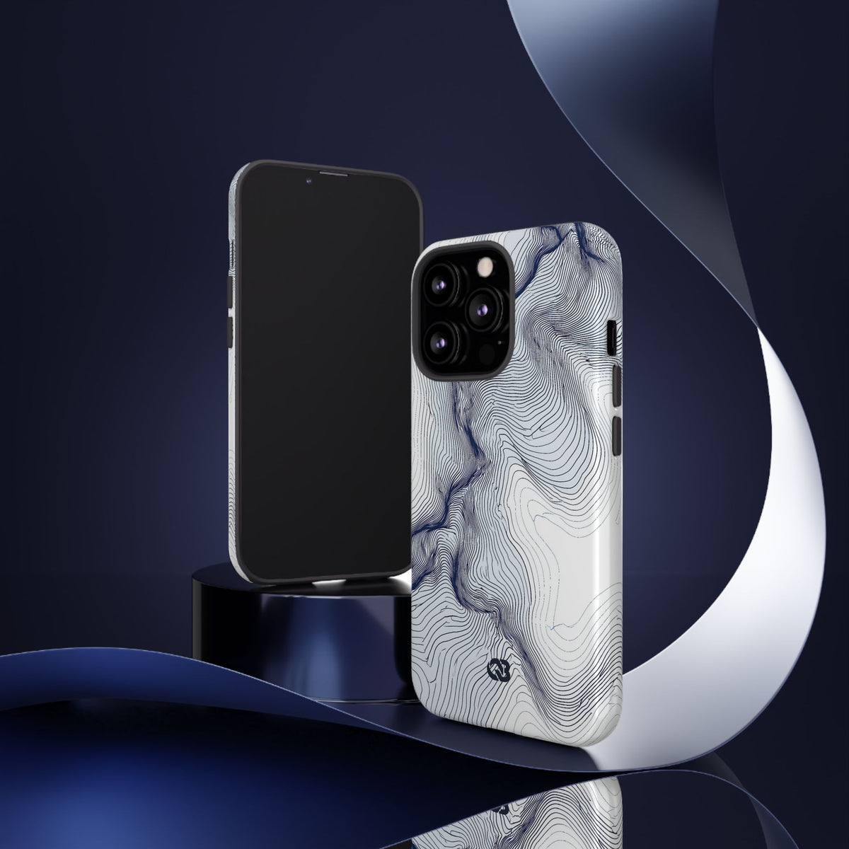 Nordic Ridge Contour · Tough Phone Case for iPhone · White