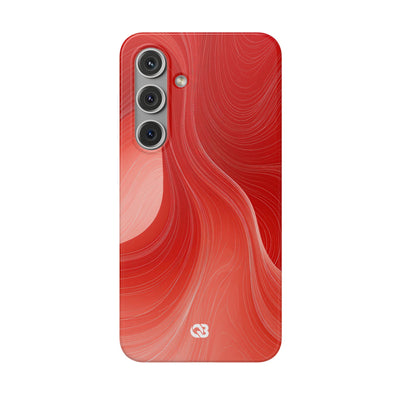 Red Lite Phone Case for Samsung - Crimson Silk Strands