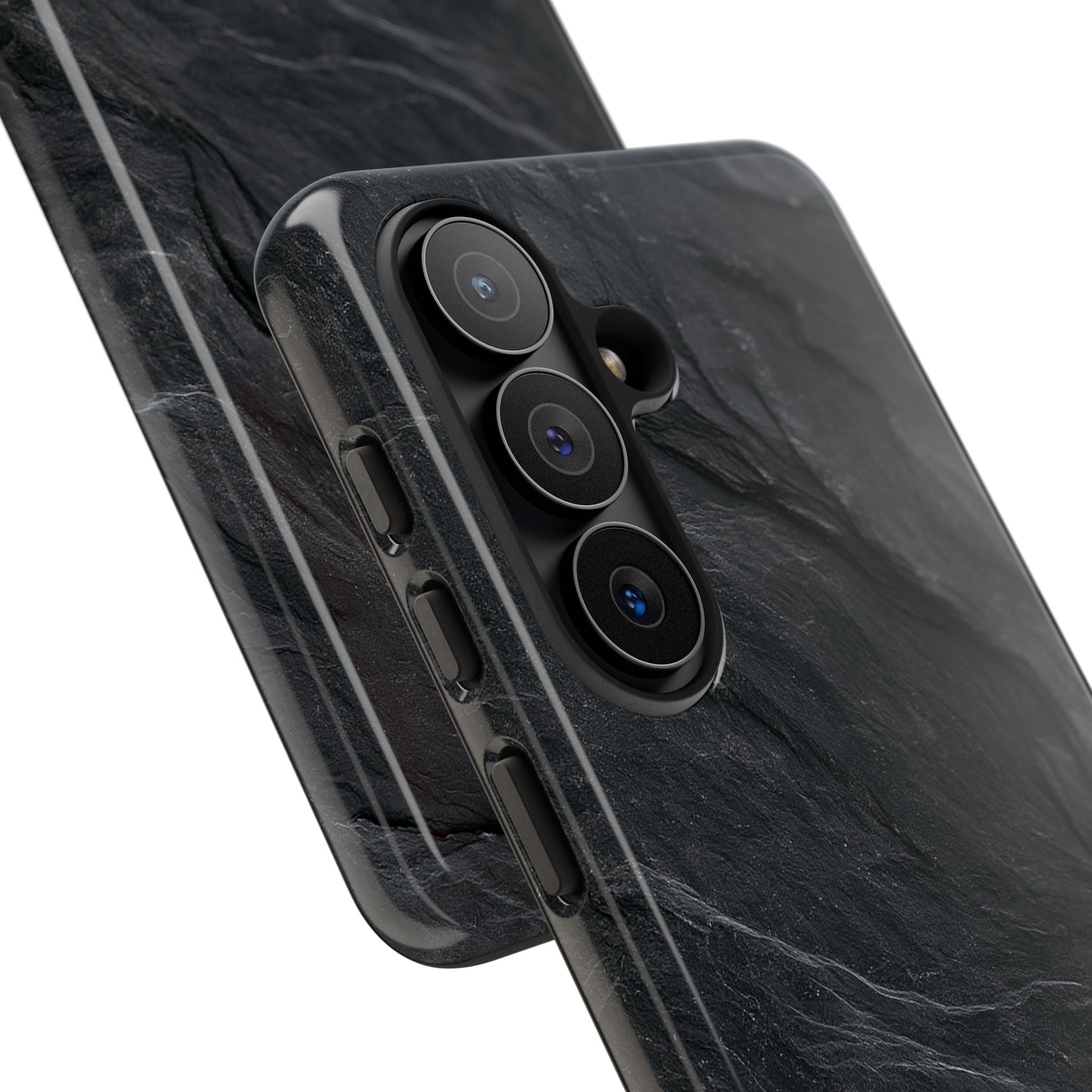Black Tough Phone Case for Samsung - Midnight Slate Ridge