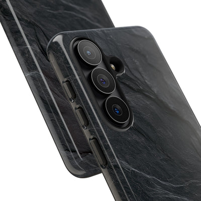 Black Tough Phone Case for Samsung - Midnight Slate Ridge