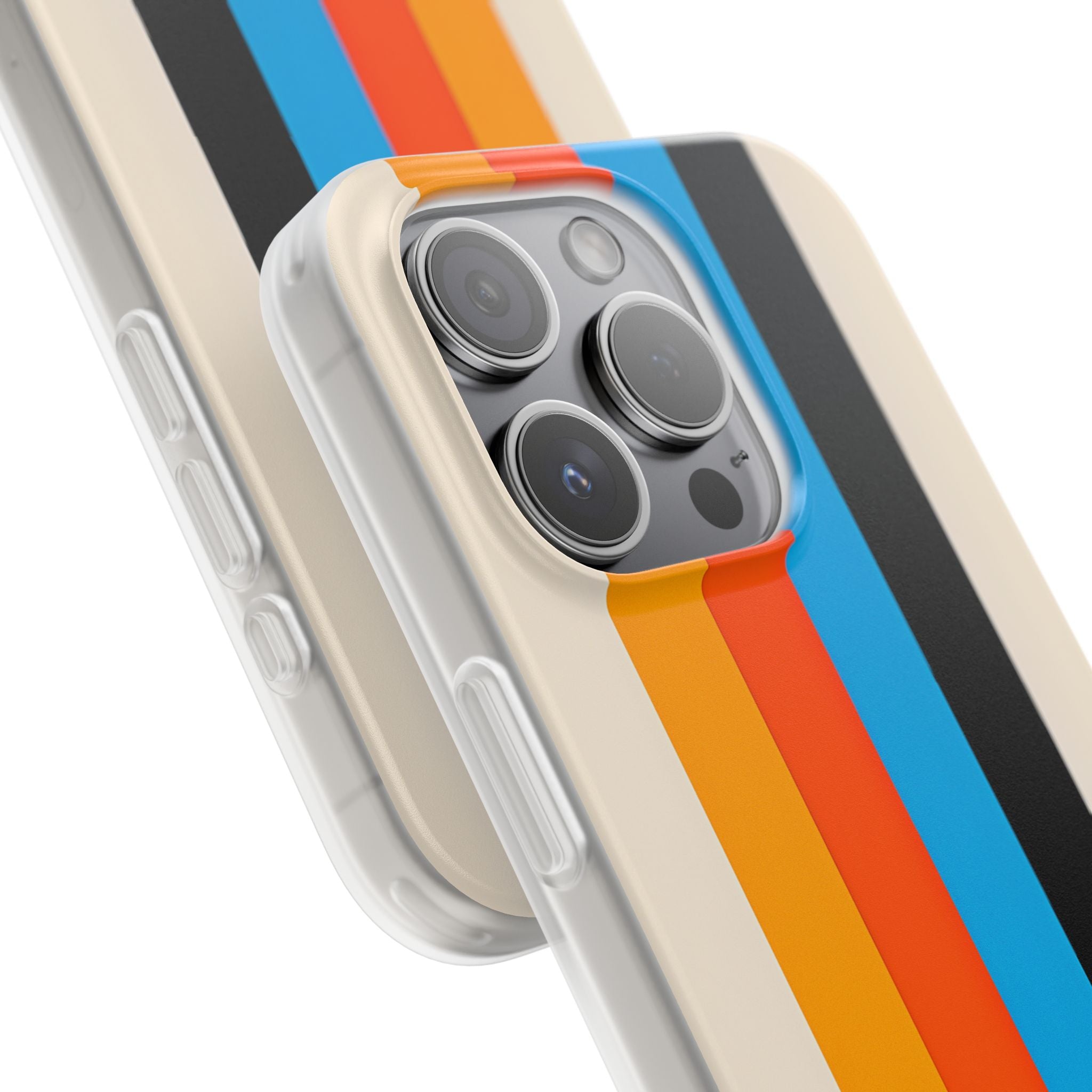 Retro Racing Stripes · Soft Phone Case for iPhone