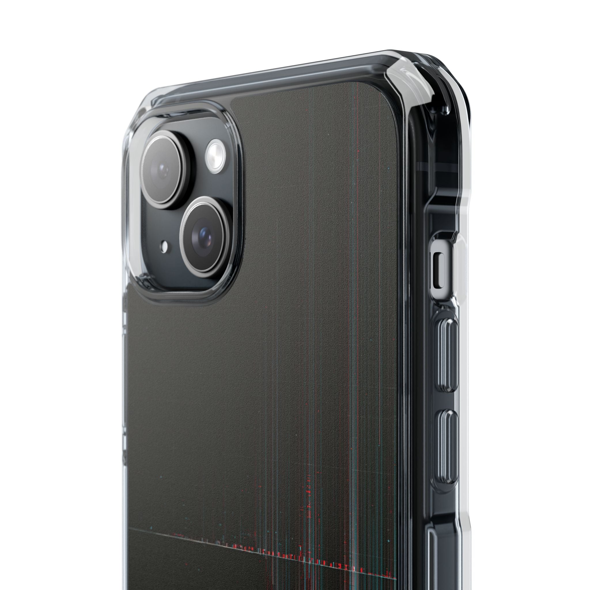 Black Impact MagSafe Phone Case for iPhone - Corrupted Data Stream