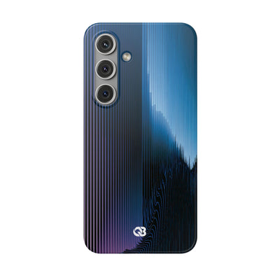 Blue Lite Phone Case for Samsung - Indigo Distortion Wave