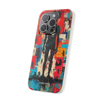 Spiky Skull Silhouette iPhone 15 Pro Case - Soft