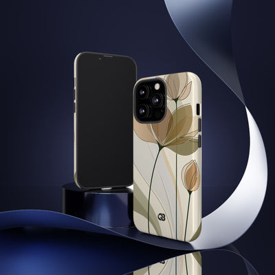 Translucent Petal Contour · Tough Phone Case for iPhone · Beige