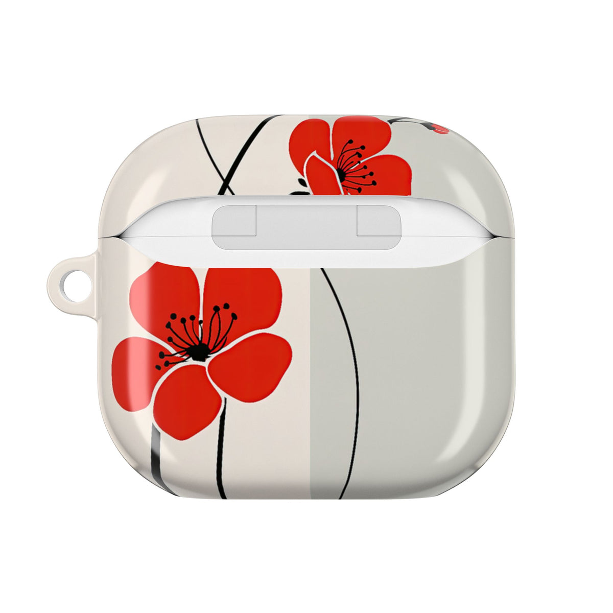 Scarlet Bloom Minimal · Hard Case for AirPods & AirPods Pro · Red