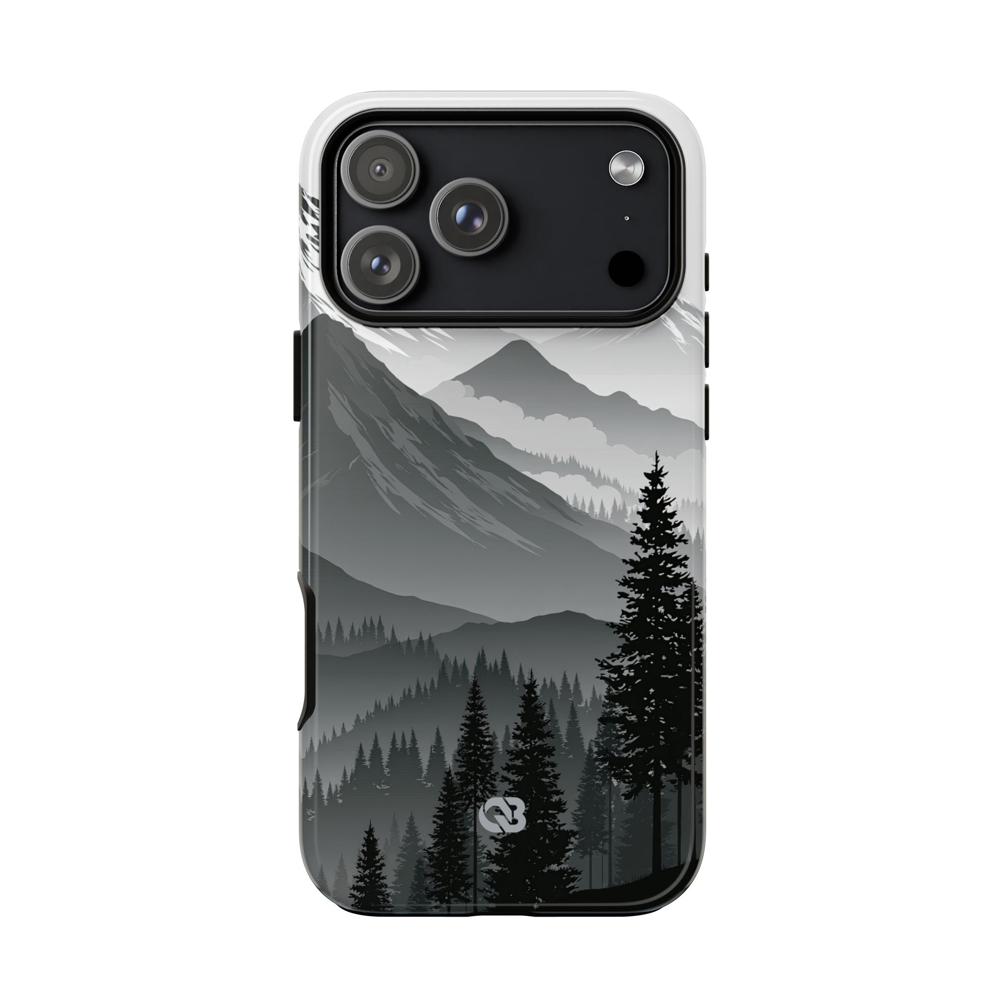 Grey Tough Phone Case for iPhone - Granite Ridge Mist