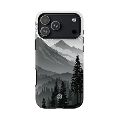 Grey Tough Phone Case for iPhone - Granite Ridge Mist