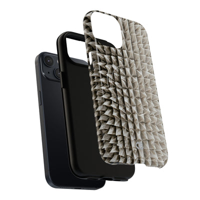 Beige Tough 2.0 Magsafe Phone Case for iPhone - Bone Spiked Grid