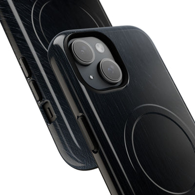 Black Tough 2.0 Magsafe Phone Case for iPhone - Midnight Brushed Grain