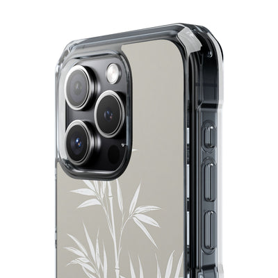 Beige Impact MagSafe Phone Case for iPhone - Sandstone Bamboo Stalks