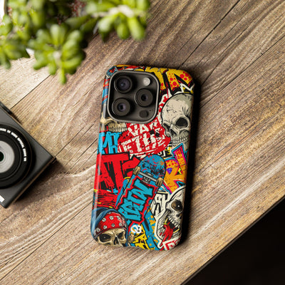 Skate Skull Riot · Tough Phone Case for iPhone · Red