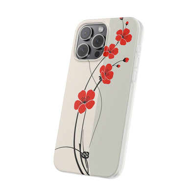 Red Lite Phone Case for iPhone - Crimson Plum Ink