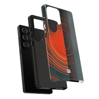 Teal Tough Phone Case for Samsung - Burnt Slate Radial