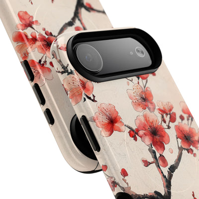 Crimson Silk Flora · Tough+ Custodia per iPhone · Magsafe