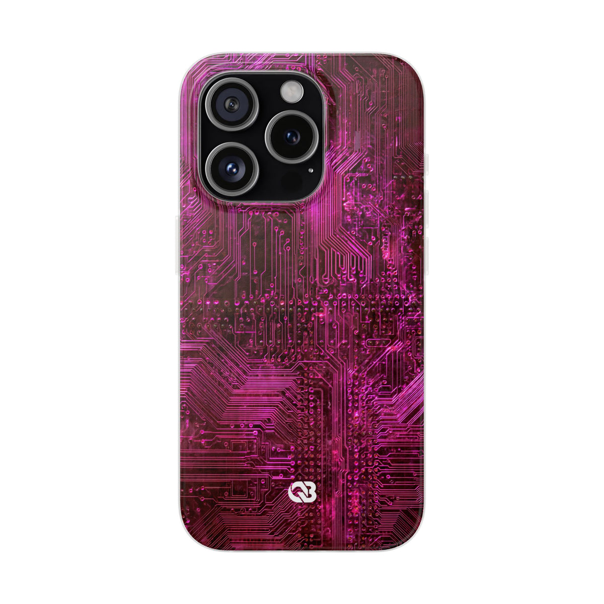 Magenta Circuit Trace · Lite Phone Case for iPhone ·  Pink