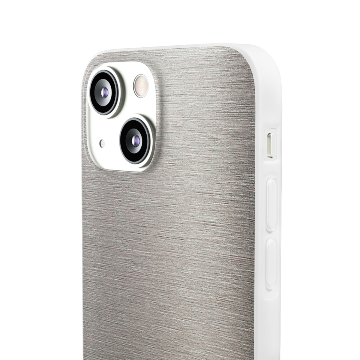 Brushed Silver Alloy · Lite Phone Case for iPhone ·  Silver