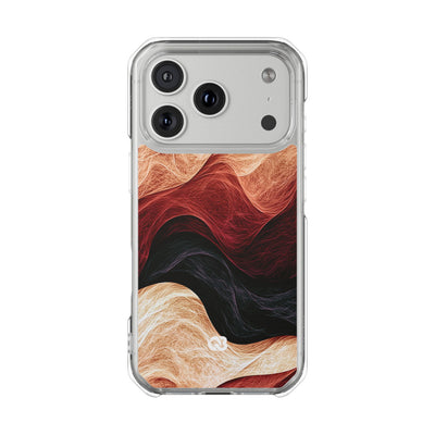 Ember Wave Dispersion · Clear Impact Magnetic Phone Case for iPhone · Red