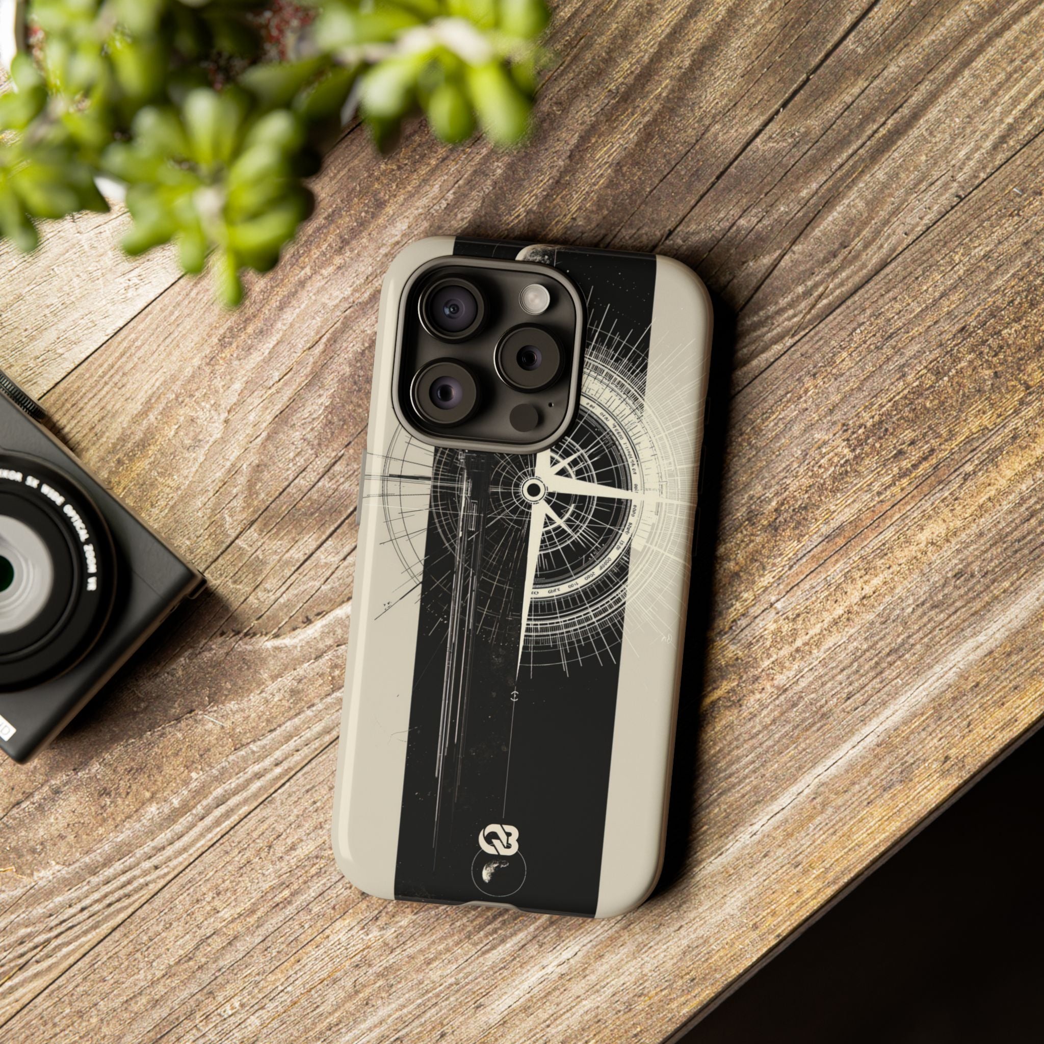 Beige Tough Phone Case for iPhone - Zenith Vector Spire