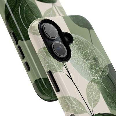 Green Tough 2.0 Magsafe Phone Case for iPhone - Sage Leaf Skeletals