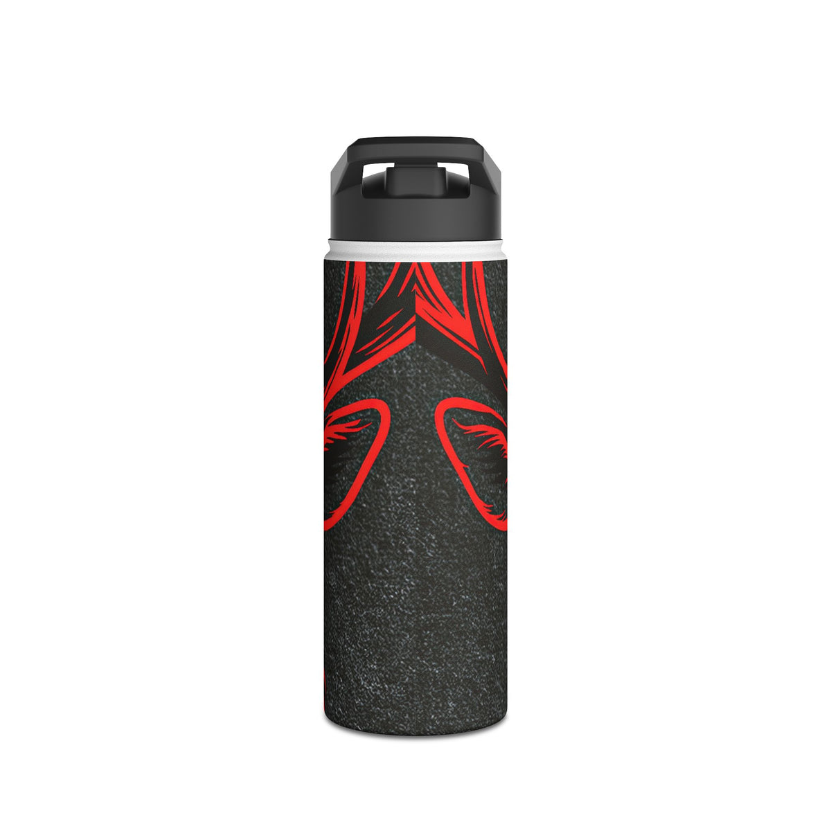 Nordic Crimson Stag · Insulated Water Bottle · Black