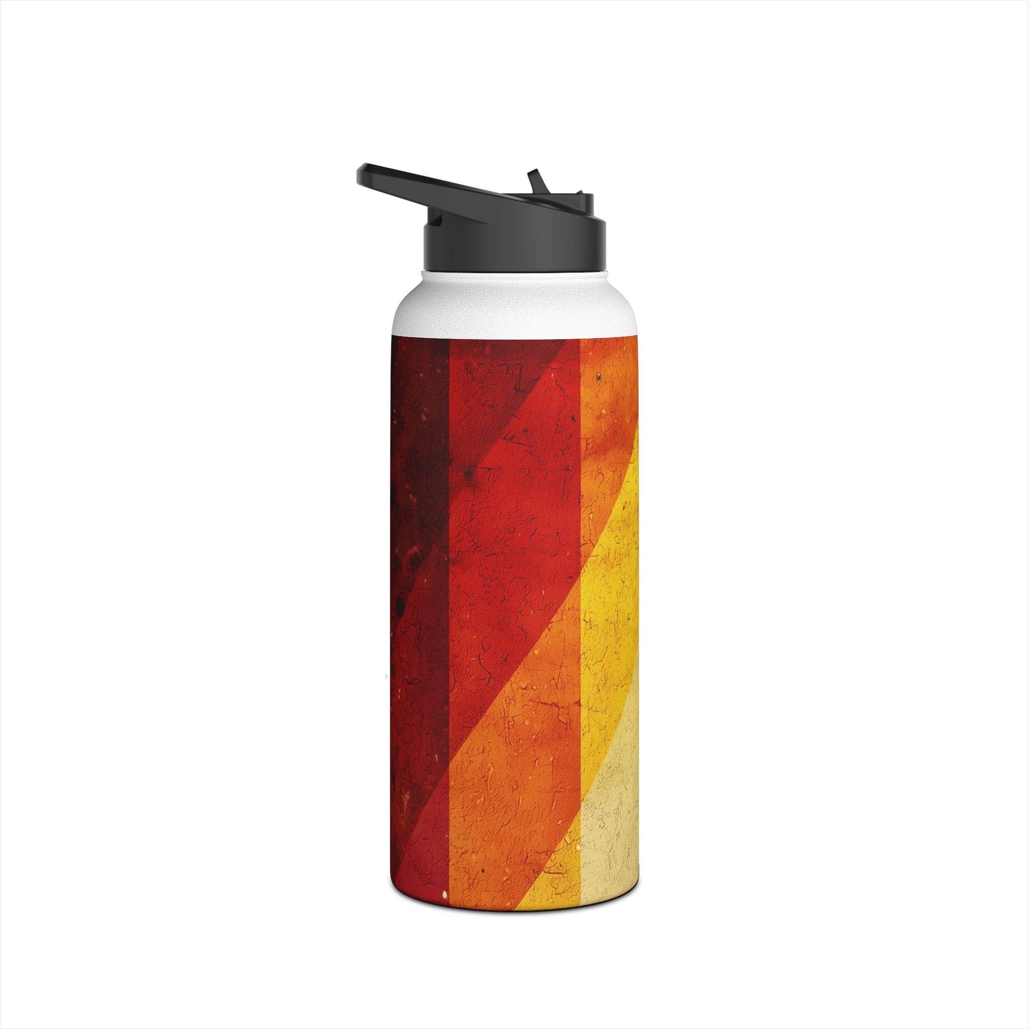 Crimson Stripes - Stainless Steel Water Bottle