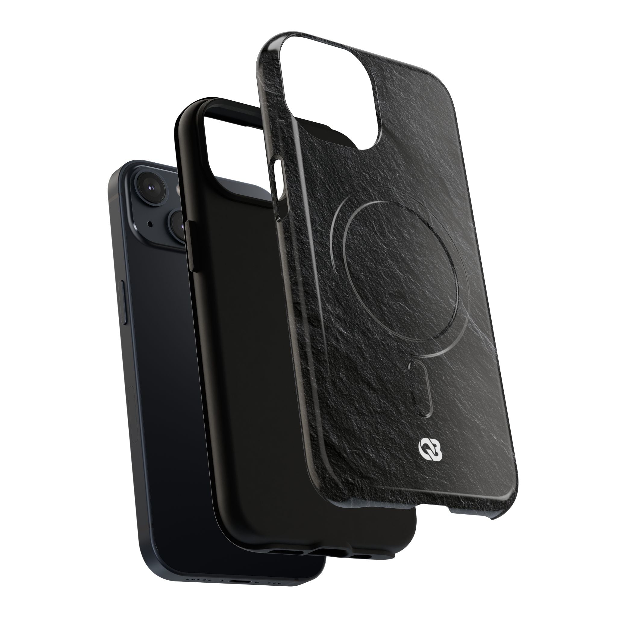 Black Tough 2.0 Magsafe Phone Case for iPhone - Raw Obsidian Slate